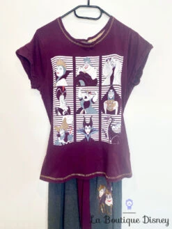 Pyjama Villains Disney Love To Lounge Taille S Bordeaux Gris Méchants