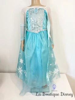 Déguisement Elsa La Reine Des Neiges Disney Store Taille 4 Ans Robe Bleu Cape Strass