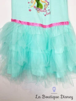 Robe La Fée Clochette Disney Store Taille 2-3 Ans Déguisement Vert Rose Voile Tulle -Disney robe fee clochette disney store vert eau rose tinker bell noeud voile 2 3 ans 1