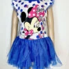 Robe Minnie Mouse Disney Taille 6 Ans Tutu Voile Bleu Blanc Pois Love Minnie -Disney robe minnie mouse disney taille 6 ans blanc bleu voile pois love minnie 12
