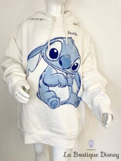 Sweat Stitch Disney Taille XS 34-36 Blanc Capuche