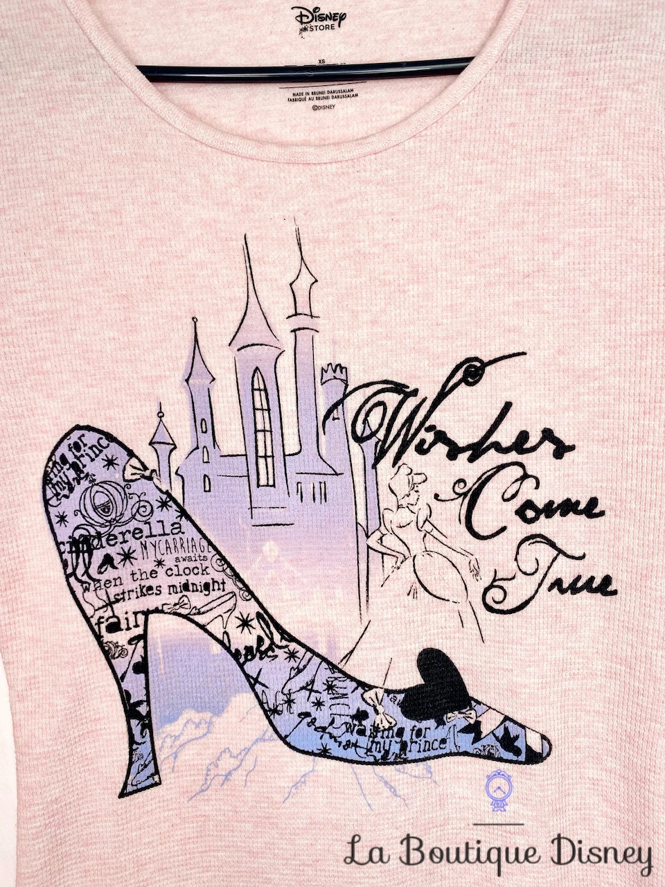 Sweat Shirt Cendrillon Wishes Come True Disney Store Taille XS Rose Chaussure 4 Sweat Shirt Cendrillon Wishes Come True Disney Store Taille XS Rose Chaussure – Image 2