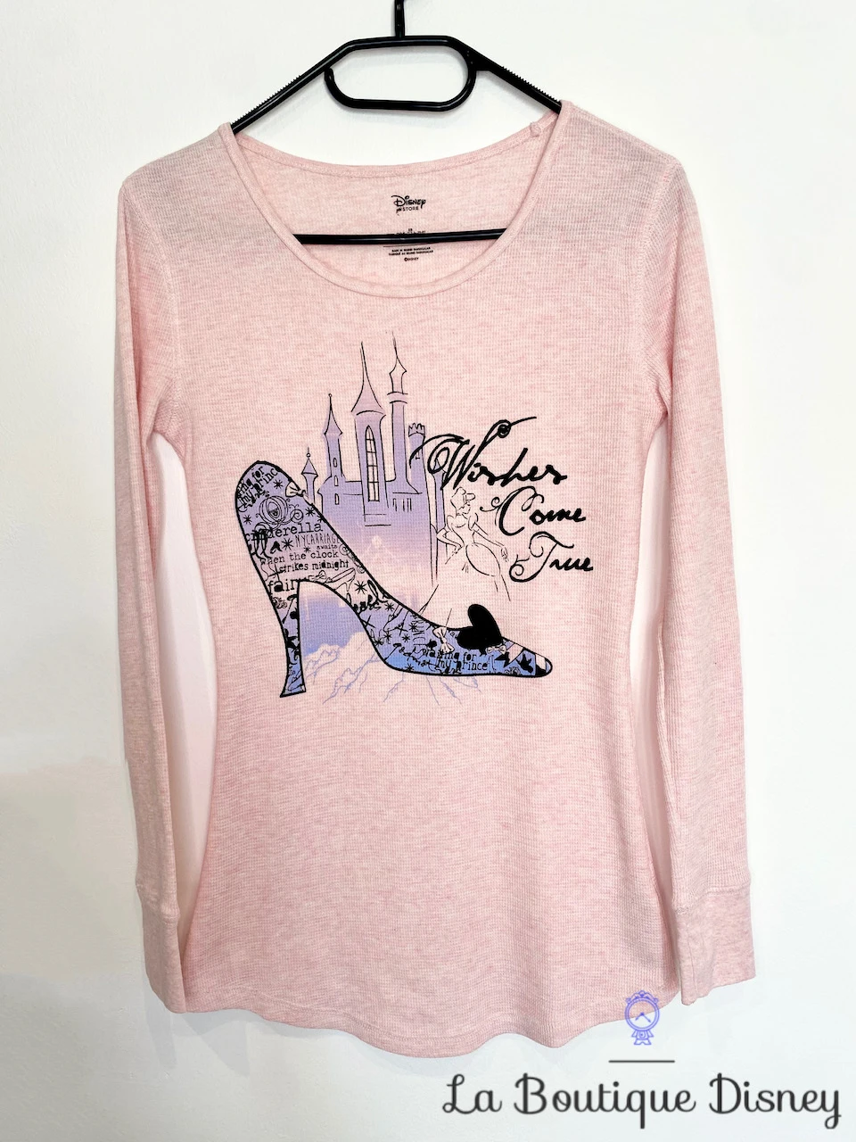 Sweat Shirt Cendrillon Wishes Come True Disney Store Taille XS Rose Chaussure 3 Sweat Shirt Cendrillon Wishes Come True Disney Store Taille XS Rose Chaussure