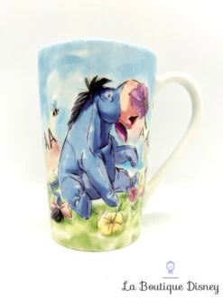 Tasse Bourriquet Atchoum Disney Store Exclusive Mug Winnie L'ourson Dessin Peinture Fleurs