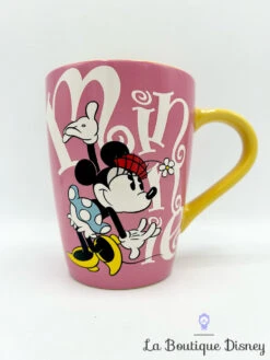 Tasse Minnie Mouse Rétro Vintage Disney Store 2016 Mug Rose Jaune -Disney tasse minnie mouse retro vintage rose jaune disney store mug 1