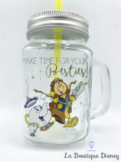 Verre Paille Big Ben Lumière Madame Samovar Zip La Belle Et La Bête Disney Tasse Make Time For Your Besties -Disney tasse paille big ben lumiere samovar make time for your besties disney la belle et la bete mug verre couvercle 2