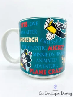 Tasse Scène Mickey Mouse In Plane Crazy Walt Disney Company Japan Mug Avion Vintage -Disney tasse scene mickey minnie plane crazy walt disney company japon mug scene film vert 3