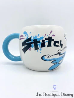 Tasse Stitch Disney Store Mug Lilo Et Stitch Bleu Blanc Rond Peinture Dessin -Disney tasse stitch dessin peinture seau eau disney store mug boule 4