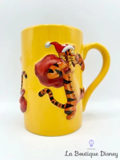 Tasse Tigrou Noël Disney Store Mug Winnie L'ourson Orange Relief 3D -Disney tasse tigrou noel jaune disney store mug winnie ourson cadeaux 0
