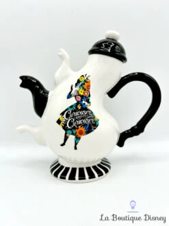 Théière Alice Aux Pays Des Merveilles Disney Curiouser And Curiouser Blanc Noir -Disney theiere alice au pays des merveilles disney curiouser 5