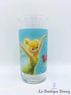 Verre Fée Clochette Disney Peter Pan Fleurs Papillons Bleu
