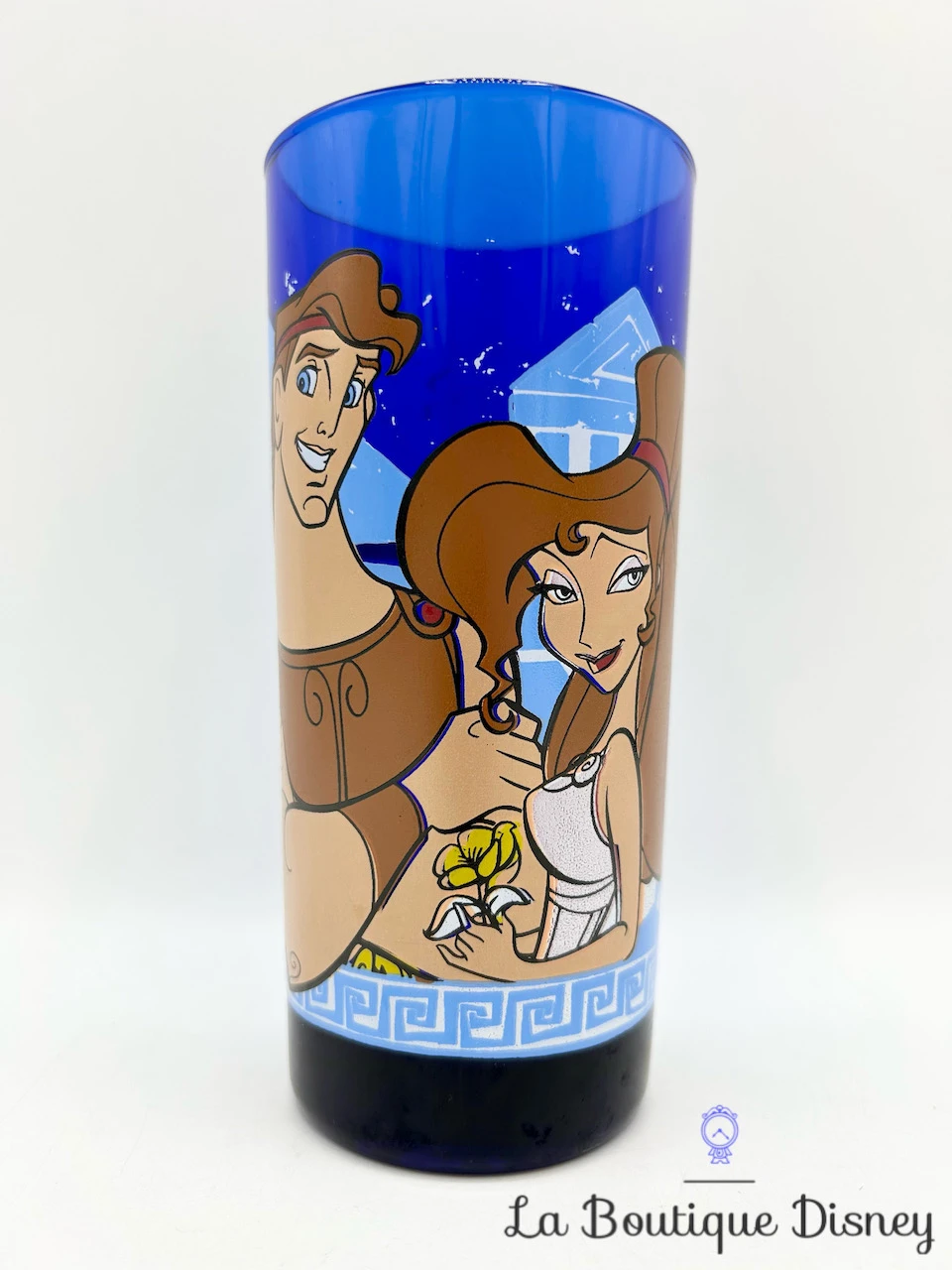 Verre Hercules Disney Vintage Bleu Hercule Megara 3 Verre Hercules Disney Vintage Bleu Hercule Megara