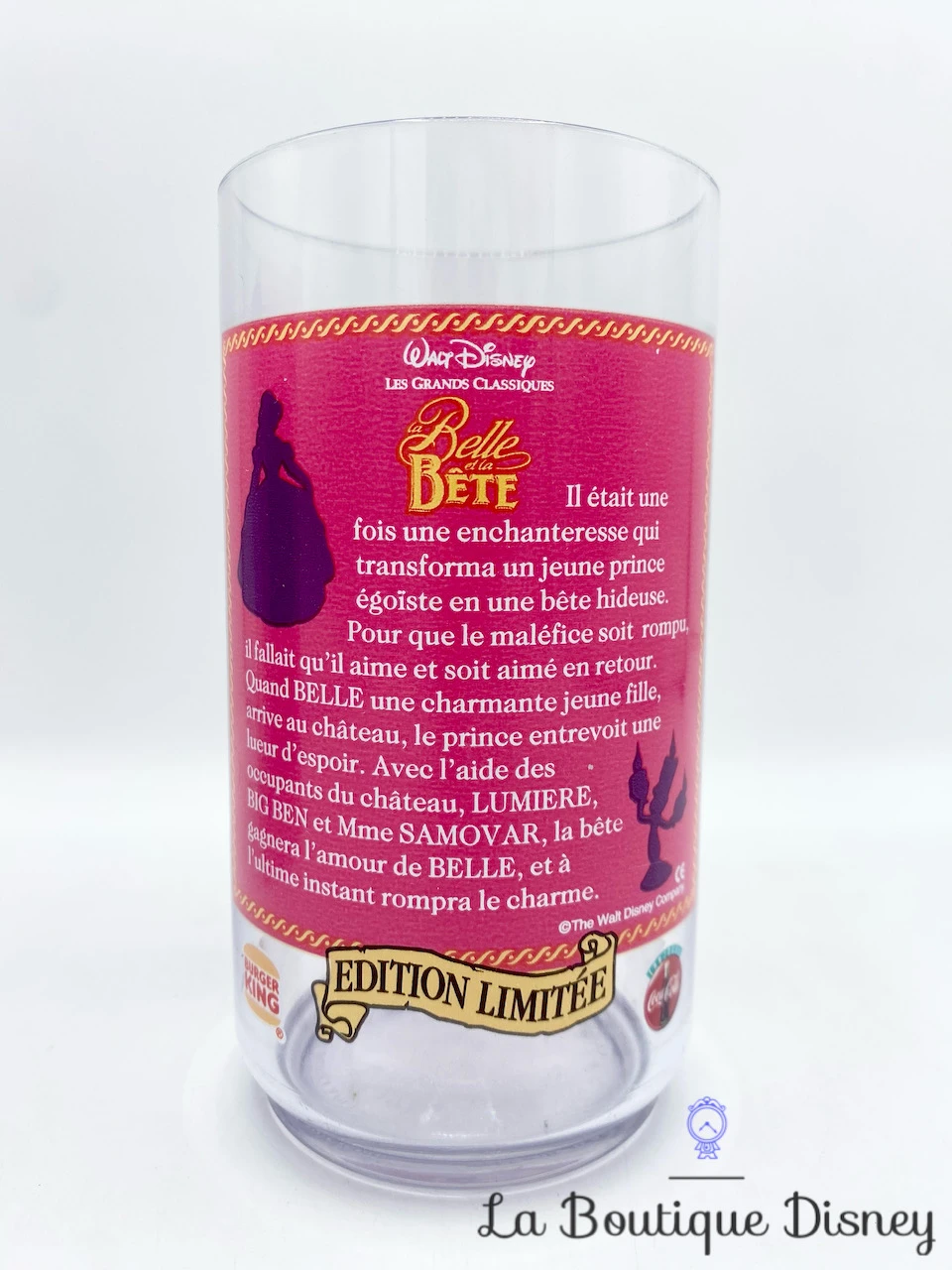 Verre La Belle Et La Bête Walt Disney Les Grands Classiques Édition Limitée Burger King 1995 Vintage 6 Verre La Belle Et La Bête Walt Disney Les Grands Classiques Édition Limitée Burger King 1995 Vintage – Image 4