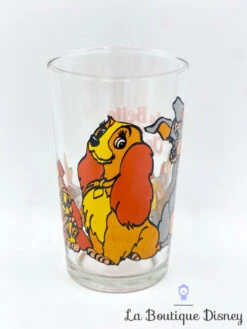 Verre Ducros La Belle Et Le Clochard Disney VMC Reims Vintage Moutarde