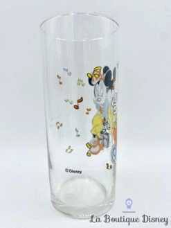 Verre Mickey Minnie Mouse Musique Disney Vintage Notes 7 Verre Mickey Minnie Mouse Musique Disney Vintage Notes -Disney verre mickey minnie notes musique dj enceinte orange jaune vintage 1