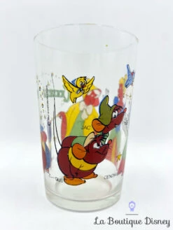 Verre Cendrillon Walt Disney Productions Vintage Moutarde Marraine Gus