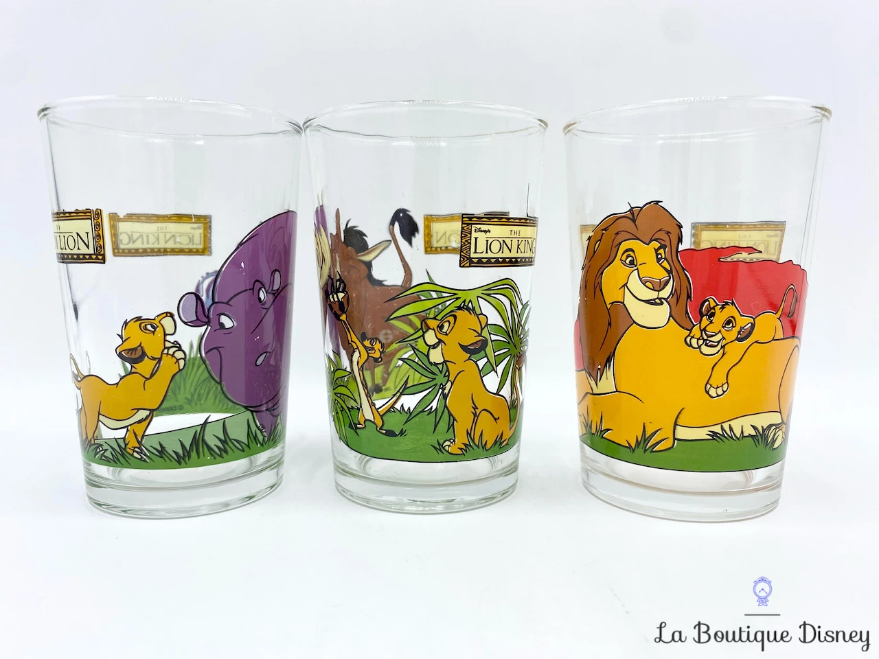 Ensemble Verres Le Roi Lion The Lion King Disney Vintage Mufasa Timon Pumbaa Simba Hippopotame 4 Ensemble Verres Le Roi Lion The Lion King Disney Vintage Mufasa Timon Pumbaa Simba Hippopotame – Image 2